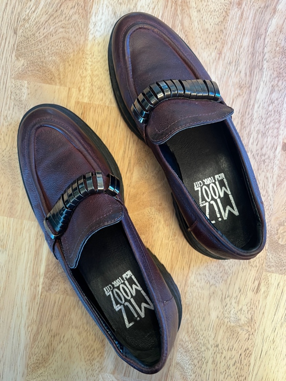 Miz Mooz Fergus Platform Loafer in Merlot EU size 37
